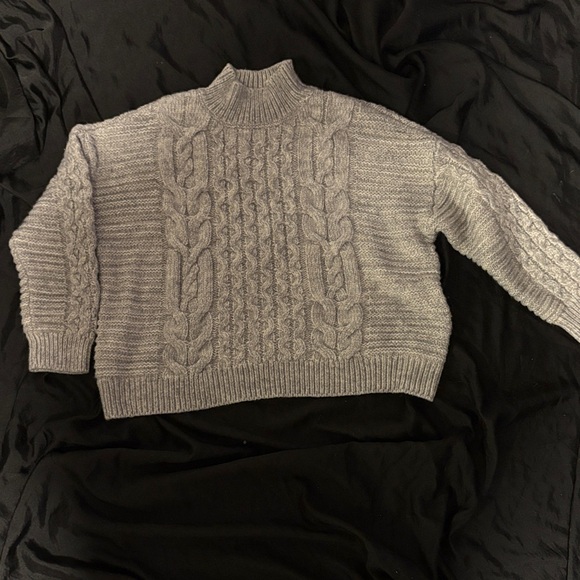 Gray Cable Knit Women's Sweater - Picture 1 of 1